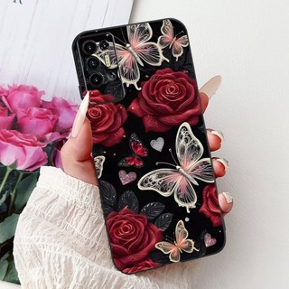 Vỏ điện thoại Tecno Pova 2 LE7 / Pova 3 LF7n họa tiết hoa thanh lịch, TPU silicon mềm