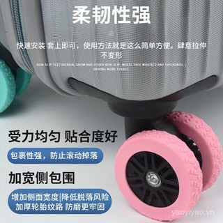 Giày Bánh Silicon Đa Năng - Vỏ Bánh Xe Giảm Tiếng Ồn Cho Hành Lý & Ghế, Tấm Bảo Vệ Sàn Chống Trơn Trượt (4 / 8 Gói)