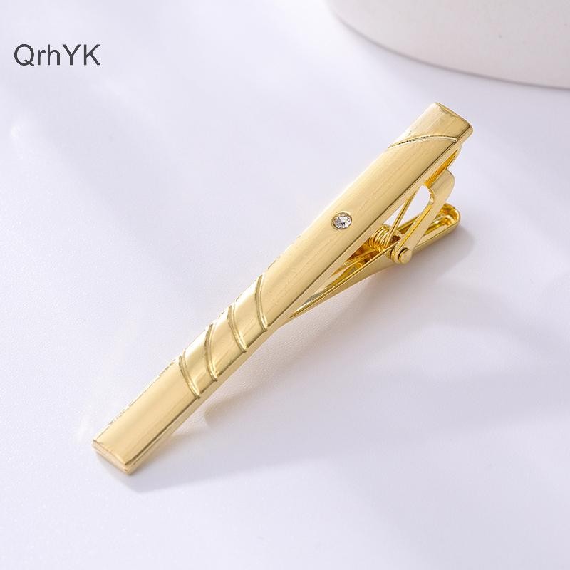 Nhà Máy Thời Trang Mới Kim Loại Màu Vàng Cà Vạt Kẹp Dành Cho Nam Cưới Khóa Kẹp Quý Ông Thắt Thanh Cà Vạt Pin Phụ Kiện QrhYK