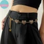 Sund Vintage Thắt Lưng Nữ Vàng Dây Xích Trái Tim, Phong Cách Punk Goth, Mỏng Dây Kim Loại