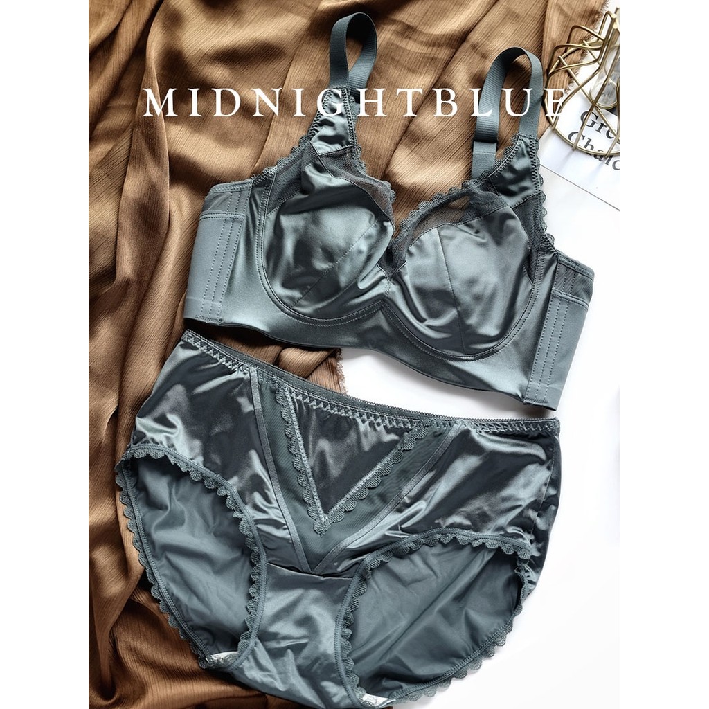 Áo ngực đẩy siêu mỏng Satin Nhẫn thép mềm Burgundy