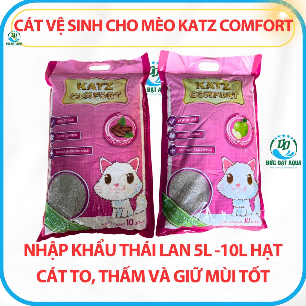 Cát vệ sinh cho mèo Katz Comfort nhập khẩu Thái Lan 5L-nặng 4kg & 10L nặng 8kg hàng chính hãng 6