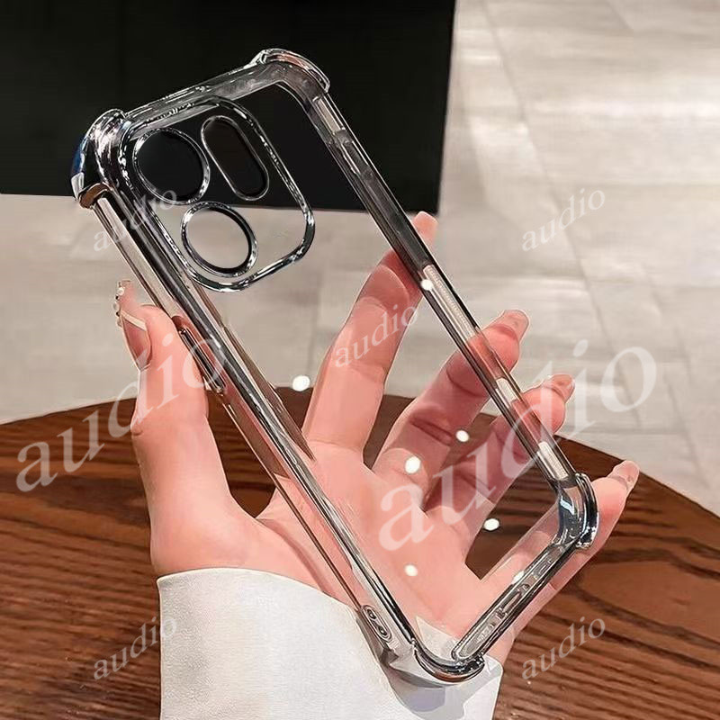 Ốp điện thoại trong suốt mạ bốn góc OPPO Reno16 Pro 5G cho Oppo Reno 16F 15F 14F 5G Ốp lưng silicon mềm chống sốc sang trọng cho OPPO Reno16F Reno15F Reno14F 5G
