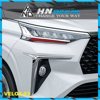 TEM DÁN MÍ ĐÈN XE VELOZ NHIỀU MÀU SẮC LỰA CHỌN ( 1 CẶP DÁN 2 BÊN )