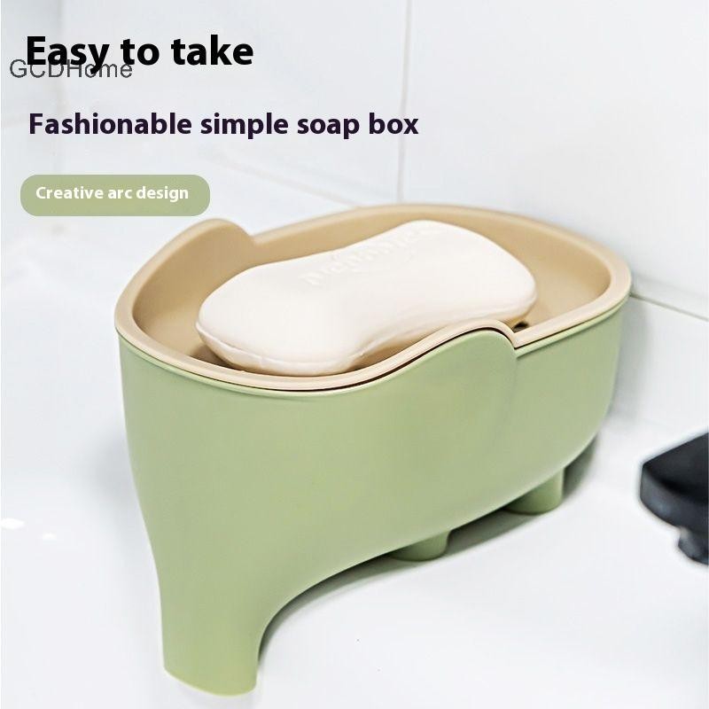 GCDHome 1 / 4 Hộp Xà Phòng Hai Lớp Sáng Tạo Voi Dễ Thương Phòng Tắm Phụ Kiện Trang Trí Nhà Cửa Trẻ Em Chống Thấm Nước Thoát Giá Nóng