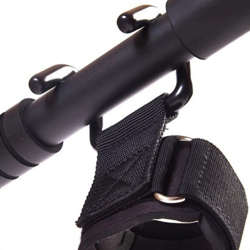 Găng tay tập xà đơn có móc,Quấn cổ tay có móc thép trợ lực nâng đẩy tạ,gym Bảo Vệ Cổ Tay