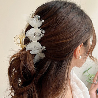 Vuốt Tóc Barrettes Với Bướm Trang Trí Đuôi Ngựa Giá Đỡ Cá Mập Lớn Cho Tóc DIY Phụ Kiện Tạo Kiểu
