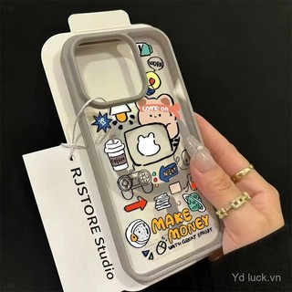 Ốp điện thoại từ tính hình gấu, phong cách sáng tạo, tương thích với iPhone 15 Pro, 16 Plus, 13 Pro Max, 12, 14 Pro Max, 11 Pro, 16, 15, 14, 12 Pro Max, 13, chống sốc