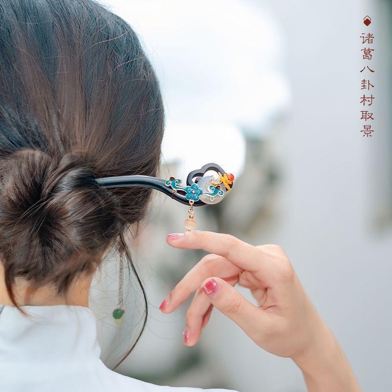✨Kẹp Tóc Đen Gỗ Cổ Điển - Phong Cách Hanfu Sành Điệu 25.6.10