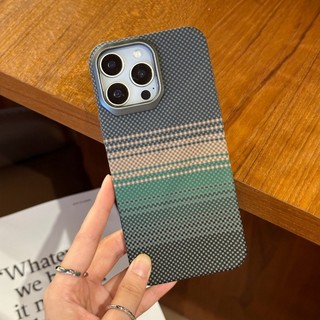 Ốp điện thoại cứng sọc sợi Carbon cổ điển cho iPhone 16Promax 17Promax 12 13 14 15 Pro Max Vỏ điện thoại nam chống sốc