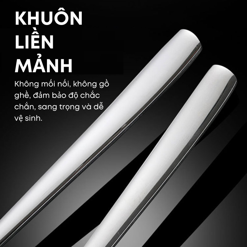 Bộ Thìa Nĩa Inox 410 Không Gỉ Phong Cách Hàn Quốc - Cán Dài, Tối Giản, Sang Trọng - Cho Gia Đình, Nhà Hàng | 302