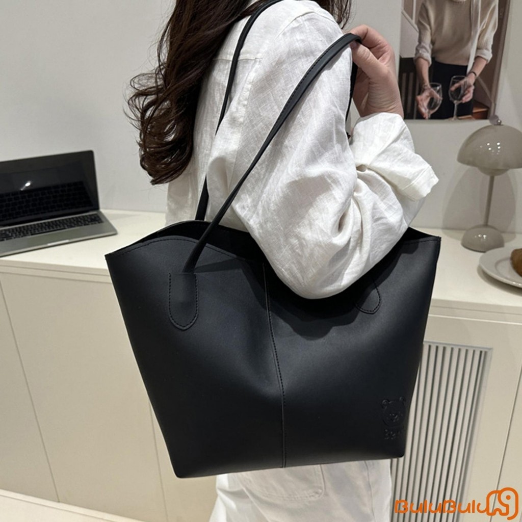 Túi xách nữ dung tích lớn Túi Tote PU đơn giản thời trang để làm việc Mua sắm hàng ngày Du lịch