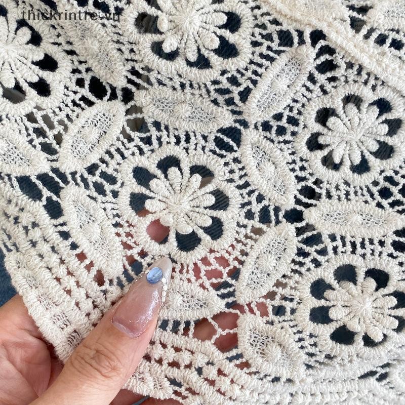 Khăn ren mùa hè THI Khăn quàng cổ tam giác phong cách Hàn Quốc, Thắt lưng Boho cho bé gái, Phụ kiện ảnh nông thôn VN