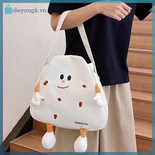 Deyangk Dễ Thương Cookie Túi Xách Hoạt Hình Vui Nhộn Túi Đeo Vai Nữ Thời Trang Học Sinh Ngộ nghĩnh Mềm Mại Dễ Thương Hoạt Hình Du Lịch VN