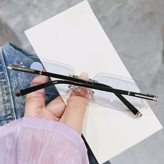 Kính đọc sách màu xanh kim cương không viền nam người già siêu nhẹ chống xanh độ phân giải cao Kính đọc sách trung niên và người già