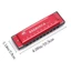 CORALTIDE Diatonic Harmonica, Kim loại hình chữ nhật 10 lỗ Harmonica, Chìa khóa di động của C Người mới bắt đầu Giảng dạy với hộp Đồ chơi giáo dục dành cho người mới bắt đầu Học sinh