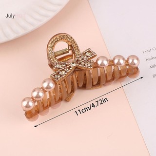 JULYHOT 2024 Thời Trang Hàn Quốc Mới Ngọc Trai Pha Lê Nơ Ngựa Đuôi Móng Vuốt Kẹp Tóc Cho Bé Gái Massivedeals