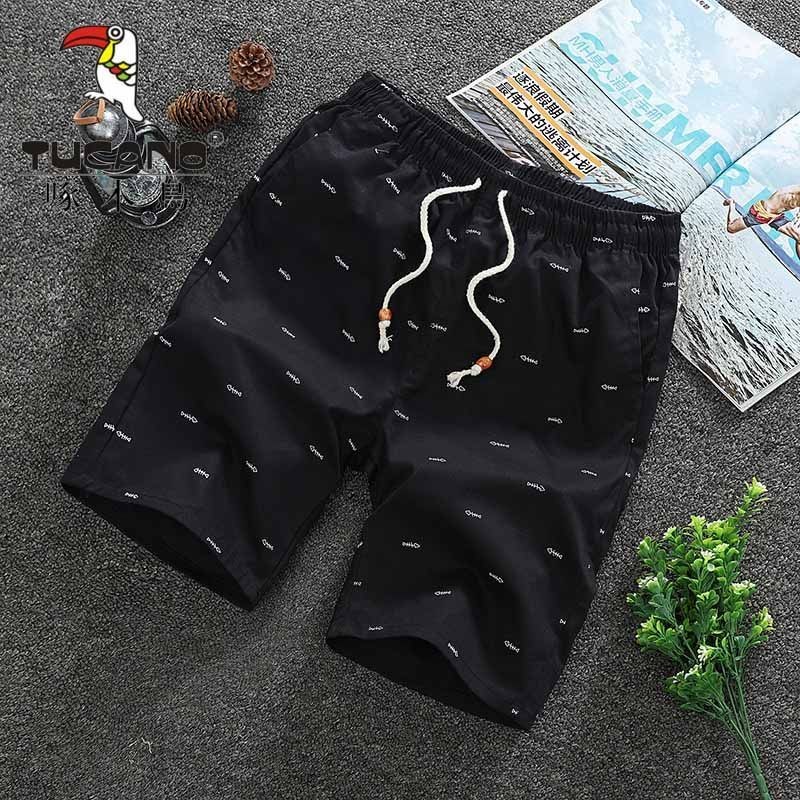 Quần short nam mùa hè 2025 retro mới lưng cao giảm béo co giãn thời trang dáng rộng giản dị quần short chân thẳng