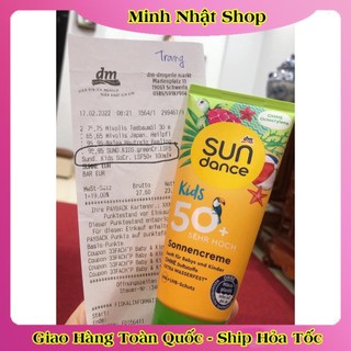 Kem chống nắng cho bé Sundance, Bubchen Kids SPF 50 an toàn với trẻ sơ sinh của Đức -Date mới Đủ Bill