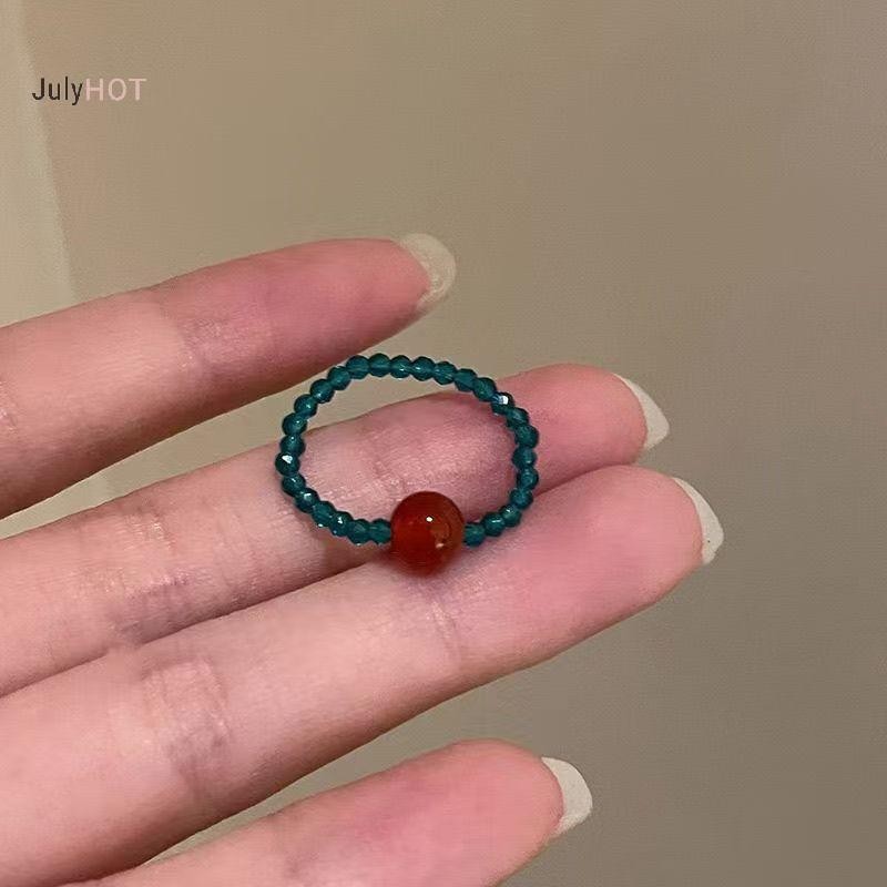 JULYHOT 2 Cái / bộ Ngọt Ngào Sao Biển Xanh Zircon Mở Nhẫn Dành Cho Nữ Bé Gái Phong Cách Đại Dương Đơn Giản Ngôi Sao Ngón Tay Nhẫn Trang Sức Thẩm Mỹ Y2K Phụ Kiện Massivedeals