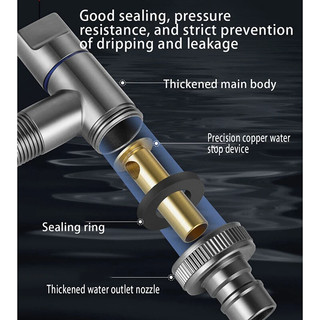 Vòi Giặt Mini Thép Không Gỉ, Van Chặn Nước Tự Động, Snap-On Joint, Hỗ Trợ Máy Giặt Siêu Ngắn, Vòi Trống Tự Động 46