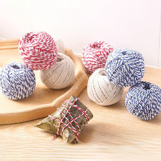 60m / cuộn Zongzi Chủ Đề Dây Cotton Thẻ Treo Dây Trang Trí Bao Bì Hộp Quà Tặng Dây Màu Retro DIY