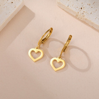 SKYRIM Nữ Dainty Love Heart Bông Tai Inox Không Gây Dị Ứng Quyến Rũ