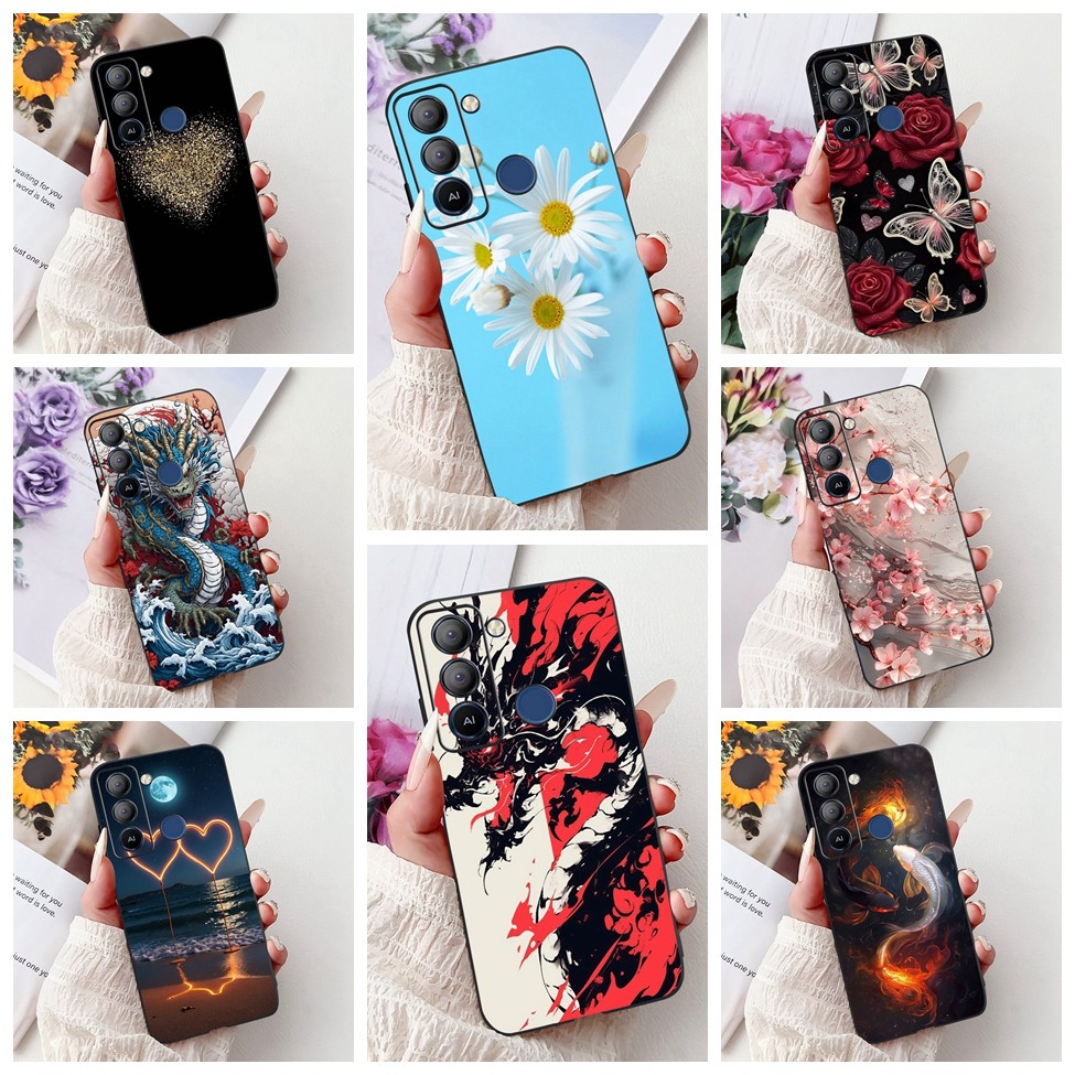 Tecno BD4 BD4i BD4a Bao Tecno Pop 5 LTE Ốp Lưng Bướm Sang Trọng Tình Yêu Hoa Thời Trang Thoáng Mát Đẹp Trai Sư Tử Sơn