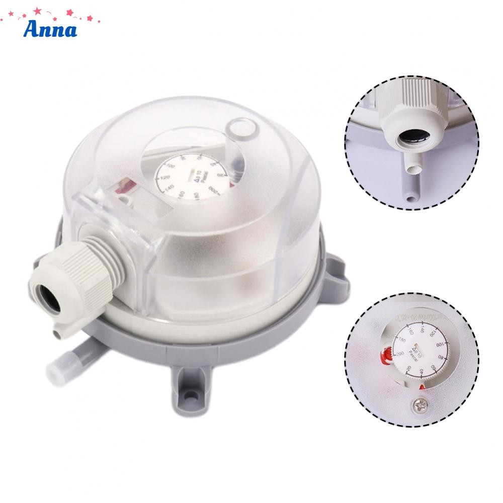 Công tắc áp suất 1 cái 20-500Pa Nhựa kỹ thuật Cảm biến đo gió màu xám