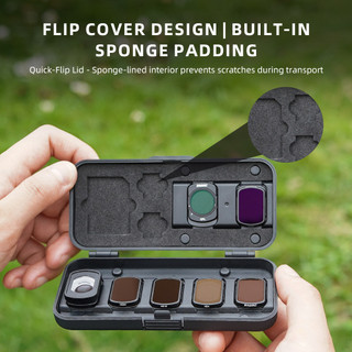 Dành Cho DJI OSMO POCKET 4 / 3 Bộ Lọc Hộp Bảo Quản TF / SD Hộp Thẻ Góc Rộng Macro Ống Kính Bảo Quản Phụ Kiện Máy Ảnh