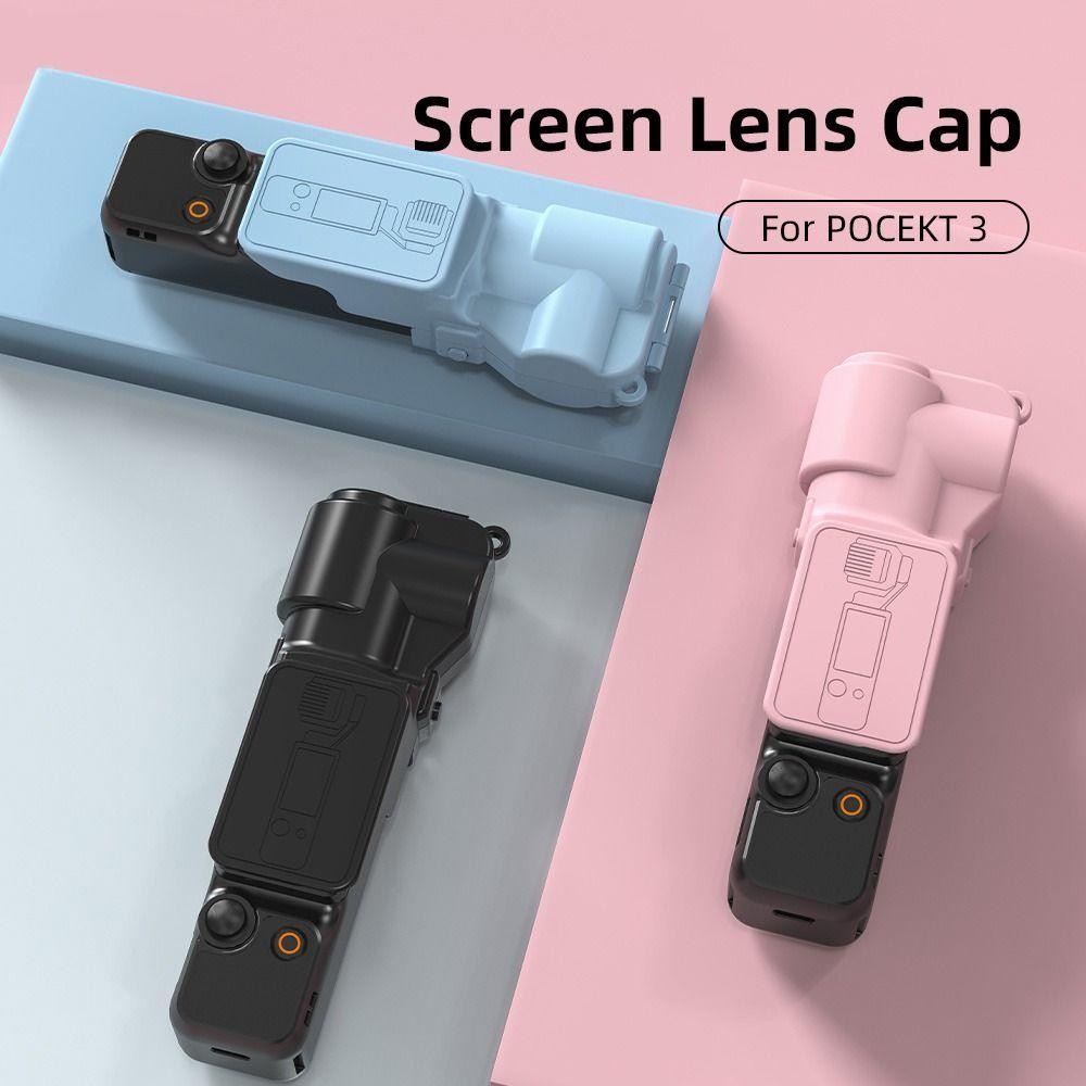 SNUGHOUSE Gimbal Vỏ bảo vệ, Flip Cover Bảo vệ màn hình chống bụi, Chống trầy xước Nhẹ với lớp lót mềm Vỏ bọc ống kính cho DJI Osmo Pocket 3 Phụ kiện máy ảnh