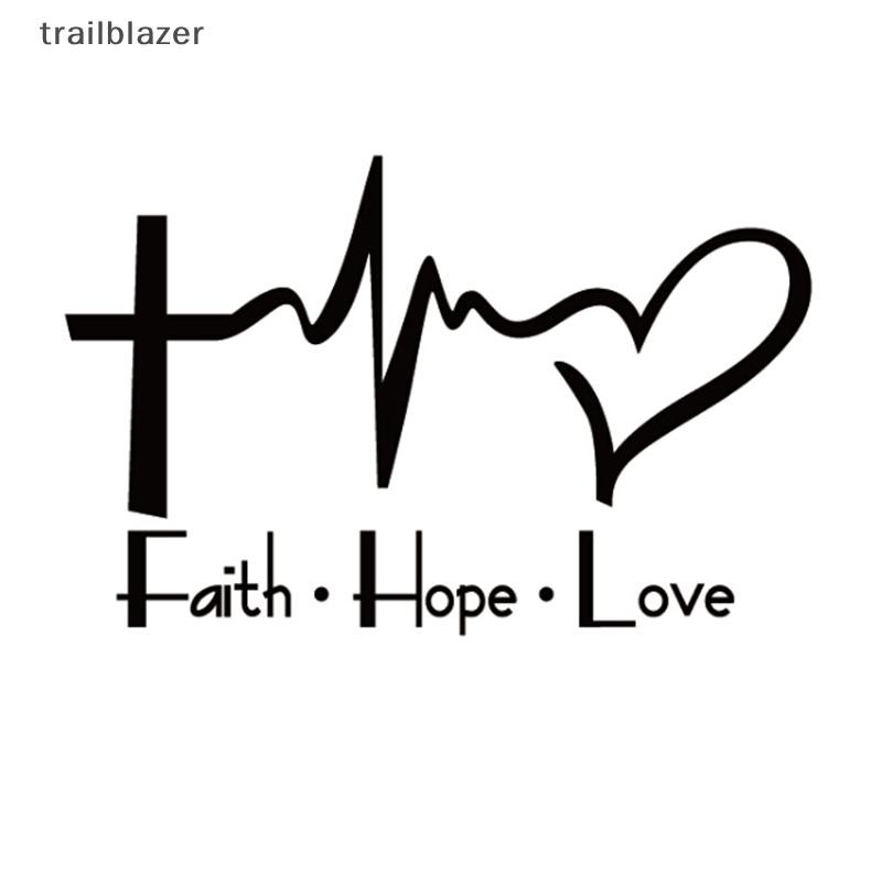Trailblazer Đức Tin Hy Vọng Tình Yêu Xe Miếng Dán Hoạt Hình Chúa Giêsu Kitô Kitô Giáo Religiou Kinh Thánh Biểu Tượng Mới