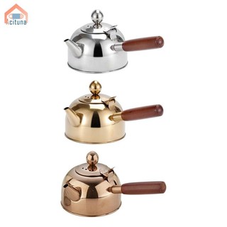 Bình nước ấm đun nước trà Acutuna có tay cầm bằng gỗ Ấm trà Bình cà phê Nước đáy phẳng