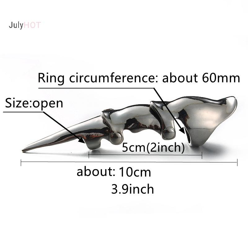 JULYHOT Nhẫn Punk Rồng Kim Loại Giáp Knuckle Khớp Full Ngón Tay Vòng Hoạt Động Gothic Thoáng Mát Mới Thời Trang Trang Sức Quà Tặng Massivedeals