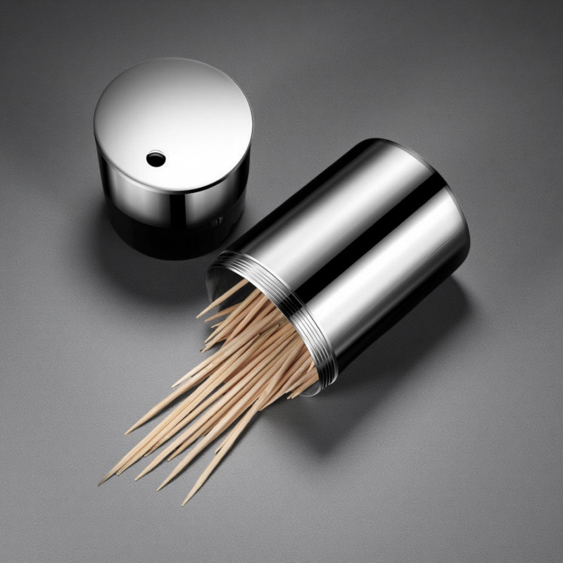 Hộp Đựng Tăm Bằng Thép Không Gỉ 304 | Toothpick Holder Inox Cao Cấp | Hộp Tăm Có Nắp Thiết Kế Sang Trọng | Bộ Phân Phối Tăm Tự Động Cho Nhà Hàng & Văn Phòng | Creative Stainless Steel Toothpick Dispenser