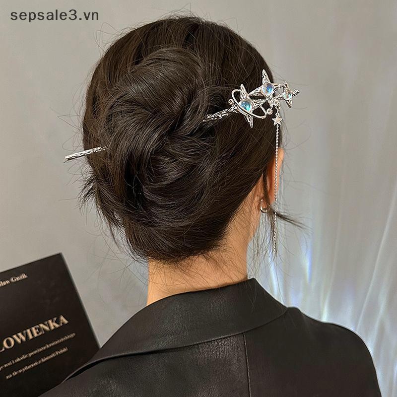 # sepsale # Kẹp tóc phong cách Trung Quốc cổ điển Que tóc thủ công dành cho nữ Cô gái Kẹp tóc tinh tế Phụ kiện tóc đa năng Quà tặng.