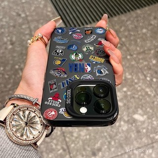 Ốp điện thoại chống rơi mẫu mới sành điệu thời trang NBA dùng cho iphone14 Pro 16plus 15Pro 15plus 14Pro 12Pro Max 12Pro 11Pro xs xr 8plus