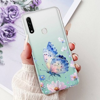 Dành Cho Oppo A31 (2020) / A8 (2019) Vỏ Điện Thoại Mèo Hoa Thanh Lịch Oppo A31 A8 CPH2015 Vỏ TPU Silicon Mềm