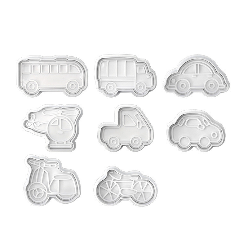 4 Chiếc Vận Chuyển Series Bánh Quy Lò Xo Khuôn Xe Cắt Cookie