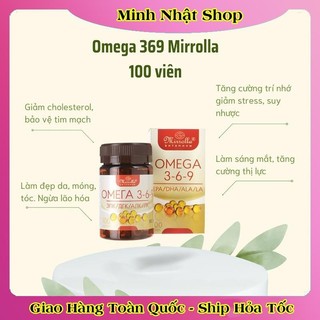 [DATE MỚI ĐỦ BILL] Viên uống Omega 369 Mirrolla Hàng Nga lọ 100 viên