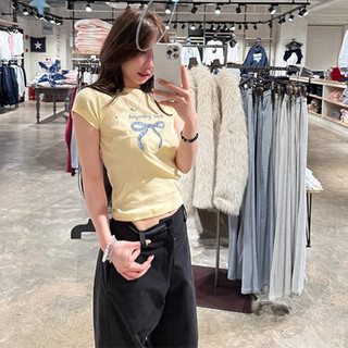 áo thun hàn nữ vàng chanh ôm body mùa hè  baby tee croptop  áo phông  local brand  Eleclassm