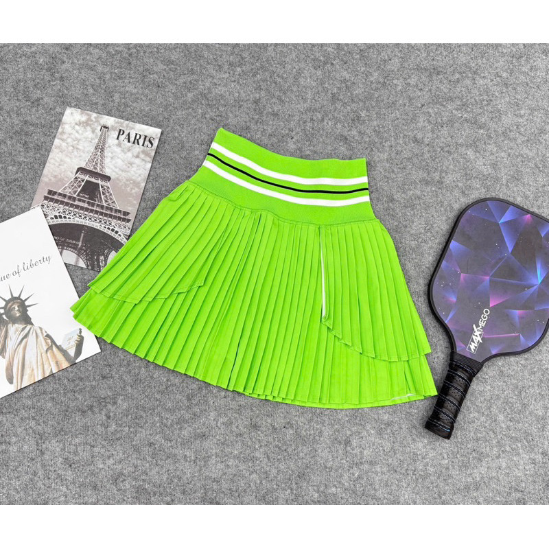 [ PICKLEBALL NEW ] Váy xếp ly cạp dệt Thể Thao, Pickleball, Tennis Nữ Chất Thun lulu Quảng Châu Cao Cấp