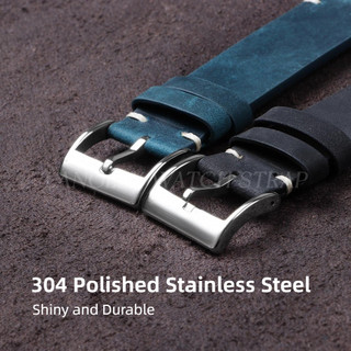Dây đeo đồng hồ da bò chính hãng mờ 18mm 20mm 21mm 22mm Thay đổi màu sáp Patina Dây đeo đồng hồ đa năng Replacement Retro Vintage Cổ điển Nam Nữ Quà tặng kinh doanh cổ điển