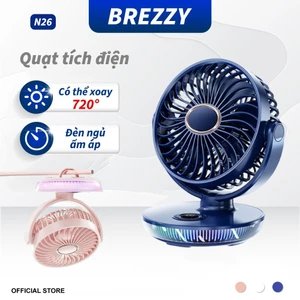 【Quạt 70 Giờ Liên Tục】Quạt Tích Điện Mini Có Đèn Pin 30000 MHA,Quạt Kẹp Bàn Có Đèn,Quạt Mini Để Bàn