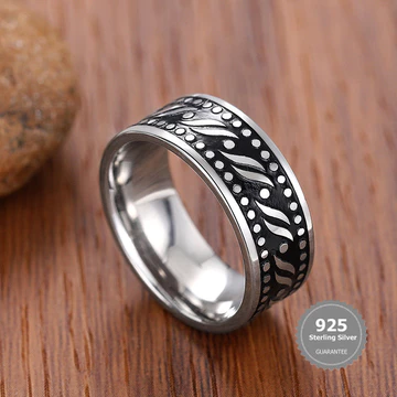 BiBi Trang Sức S925 Bạc Anh Unisex Thời Trang Thời Trang Hàng Ngày Trang Sức Cá Tính