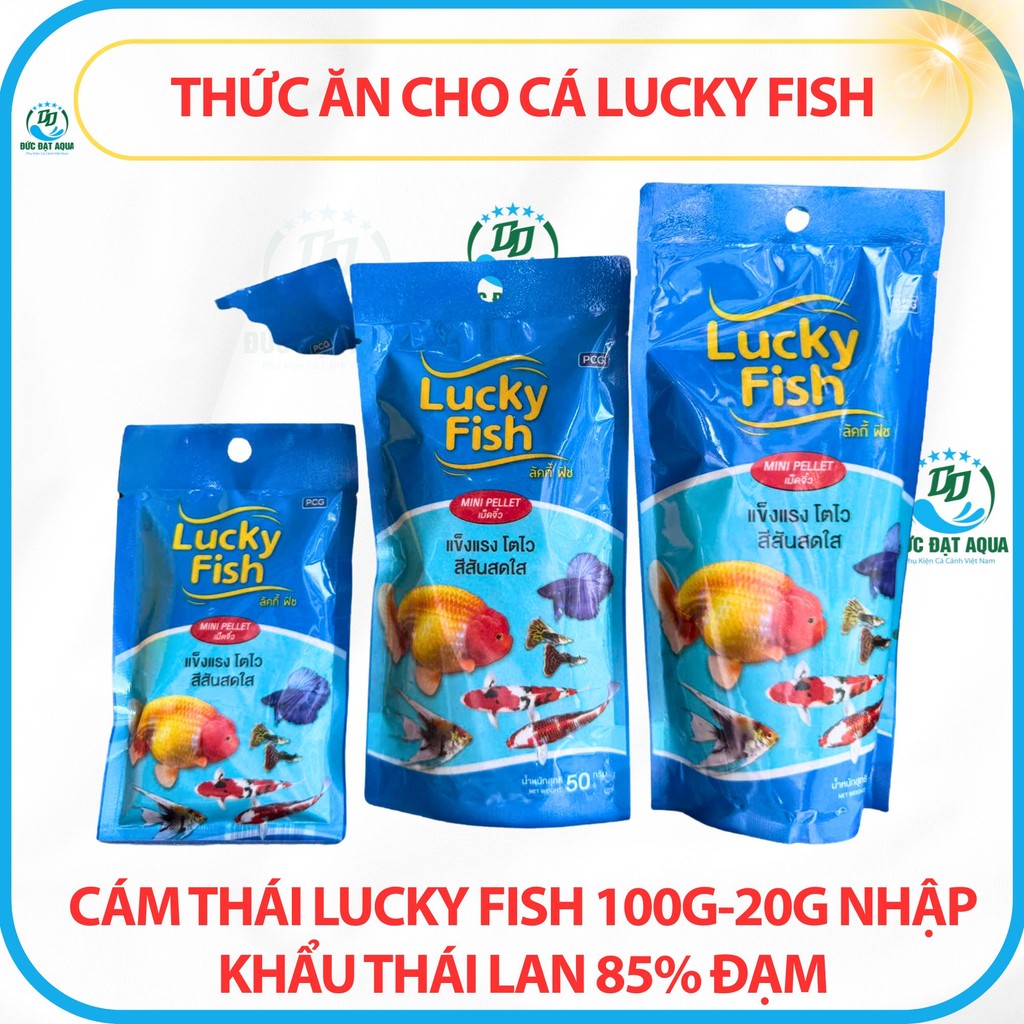 cám cá LUCKY FISH -20g-50g-100g nhập khẩu thái lan Phù Hợp Cho Mọi Loài Cá