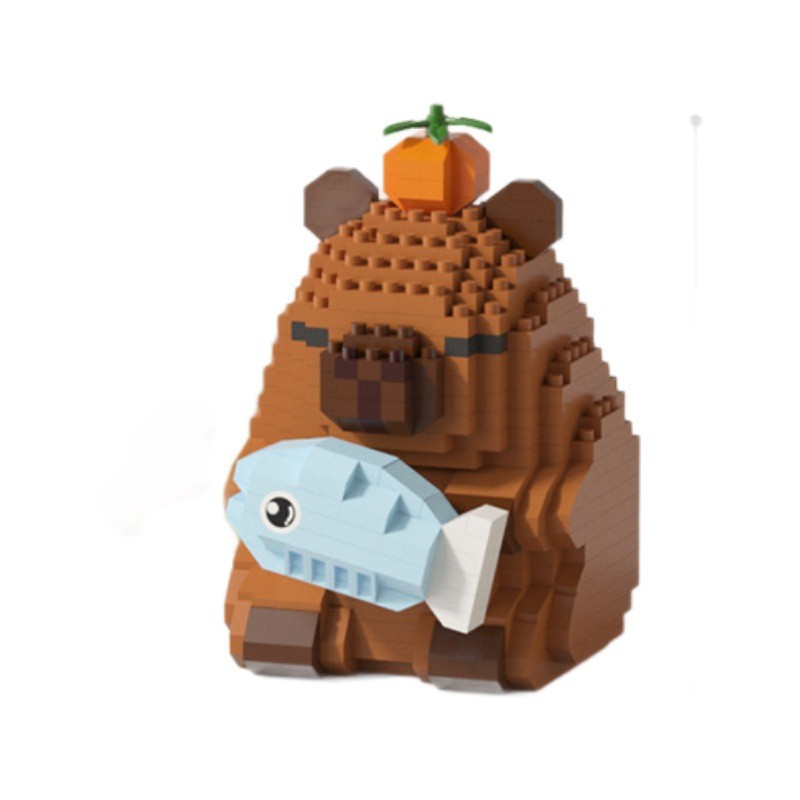 Trẻ Em Capybara Khối Xây Dựng Kapi Series Bala Xếp Hình Lắp Ráp Ba Chiều Hoạt Hình Bé Trai Bé Gái Quà Tặng Sinh Nhật