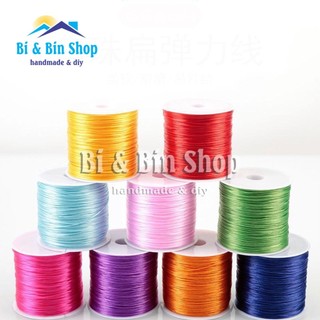 Cuộn Dây Cước Thun Lụa Co Giãn Nhiều Màu Xỏ Hạt Chuỗi Làm Vòng Đeo Tay