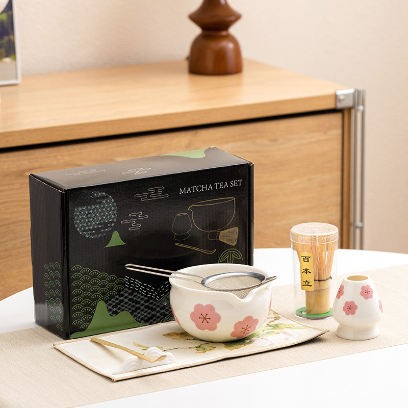 4 / 5 / 7 Bộ Máy Xay Sinh Tố Matcha Nhật Bản Với Máy Đánh Tre Matcha Bàn Chải Muỗng Cà Phê Lò Cho Cửa Hàng Đồ Uống DIY Dụng Cụ Làm Trà