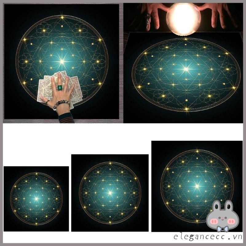 ELEGA Tarot Khăn Trải Bàn Hoa Vải Bàn Cho Bài Đọc Tarot Chống Tràn Chống Vết Bẩn Trang Trí Nhà Bếp